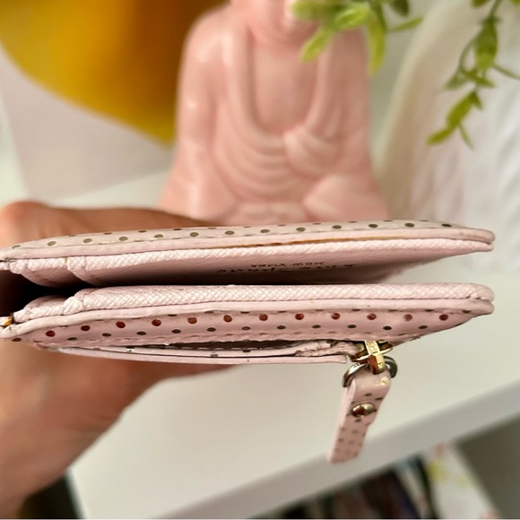 Kate Spade Lilac Street Dot Lacey Pink Gold Wallet - Picture 3 of 6